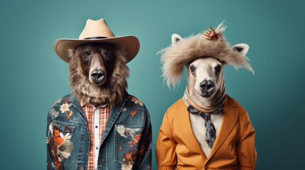 Wild West Whiskers: Animals in Western Fashion for Eye-Catching Ads