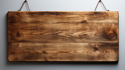 Blank Canvas of Nature: A pristine wooden board invites endless possibilities, a rustic backdrop ready to showcase your creative vision