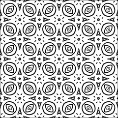 Black lines on white background.
Wallpaper with figures from lines. Abstract patterns. Black  pattern for web page, textures, card, poster, fabric, textile. Monochrome design. 