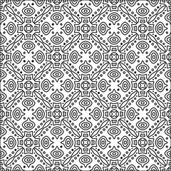 
Black lines on white background.
Wallpaper with figures from lines. Abstract wallpaper. Black  pattern for web page, textures, card, poster, fabric, textile. Monochrome design. 