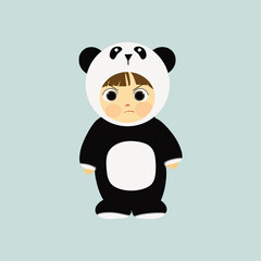 Kids Panda costume illustration