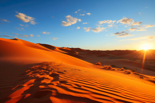 Golden Dusk over Desert Sands © Andrii 