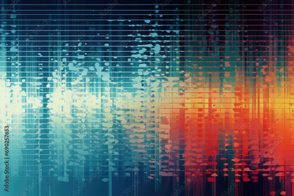 Poster Abstract background featuring blue and orange squares. Suitable for various design projects