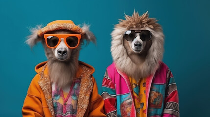 Hippie Hounds: Animals in Hippie Fashion for Vibrant Advertisements