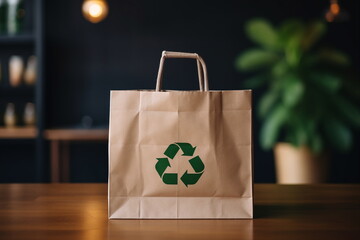 Sustainable Shopping Recycling bags - Ai generated - Generative Ai	