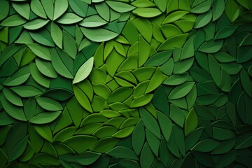 A close-up shot of a bunch of green leaves. This image can be used to depict nature, plants, foliage, or environmental themes