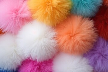 A close-up view of a bunch of fluffy balls. Perfect for adding a touch of softness and texture to any design