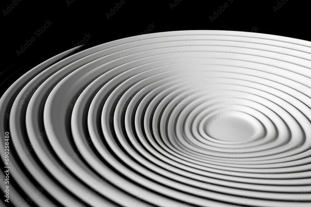 Poster a black and white photo of a circular object. suitable for various uses