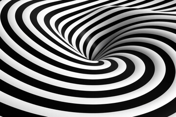 A black and white striped background with a spiral design. Suitable for various graphic design projects