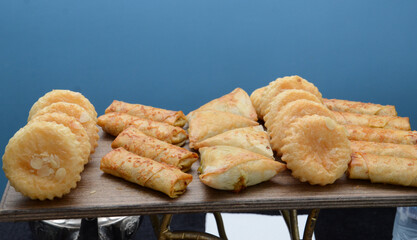 Moroccan pie stuffed with fish and chicken, served at Moroccan weddings and events