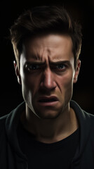 Fototapeta premium handsome man who is very disgusted