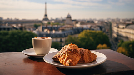 Croissant breakfast in Paris