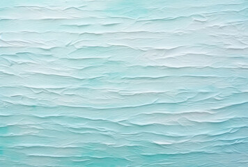 Obraz premium Textured waves in varying shades of aqua and light blue create a serene, oceanic backdrop with a soothing, rhythmic pattern.