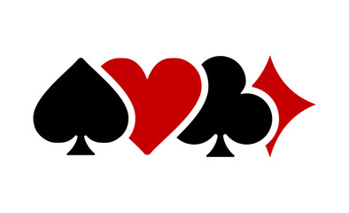 Playing Card Suits. Poker and Casino.