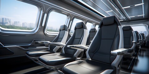 High-speed rail interior seats