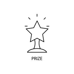 Obraz premium prize concept line icon. Simple element illustration. prize concept outline symbol design.