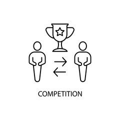 competition concept line icon. Simple element illustration. competition concept outline symbol design.