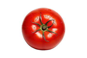 Red tomato isolated on a Transparent background. Generative AI