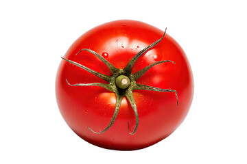 Red tomato isolated on a Transparent background. Generative AI