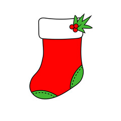 christmas sock with gifts
