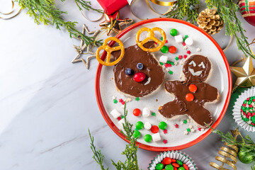 Christmas breakfast sweet sandwiches