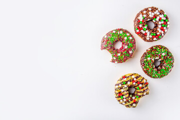 Christmas and New Year donuts