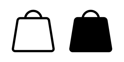 black and white shopping bag icon vector design - obrazy, fototapety, plakaty