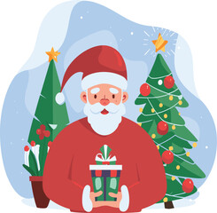 santa claus with gifts