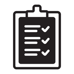 check list glyph icon