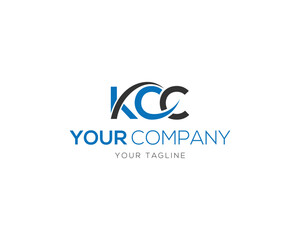 Alphabet KCC Abstract Logo Design Letter Vector Illustration.