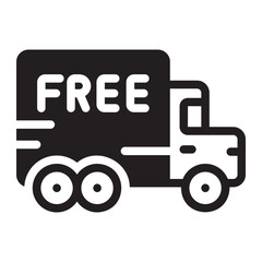 free delivery glyph icon