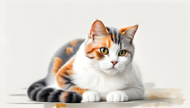 Isolate British Shorthair Cat