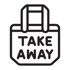 take away line icon