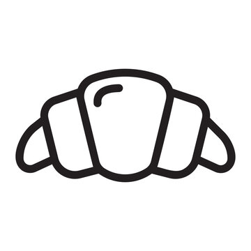 recommend clip art: croissant line icon