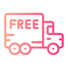 free delivery gradient icon