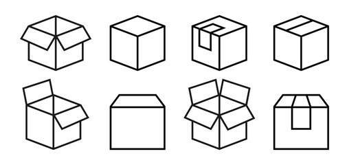 simple icon of goods delivery box