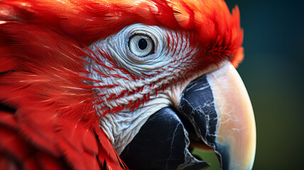 Macaw eye. and faceAra macao.