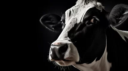 Foto op Aluminium Close up portrait of the head of a Friesian Cow © © Raymond Orton