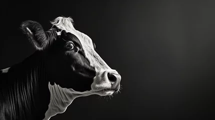  Close up portrait of the head of a Friesian Cow © © Raymond Orton