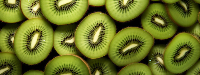Kiwi Macro,Fresh Kiwi fruit sliced use for background,slice of kiwi fruit on a full frame....