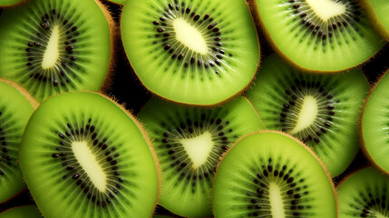 Kiwi Macro,Fresh Kiwi fruit sliced use for background,slice of kiwi fruit on a full frame. horizontal format