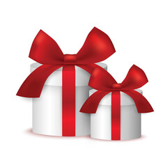 red gift bow