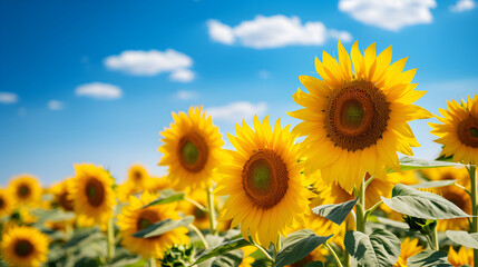 Obraz premium A close up view of a blooming Sunflower