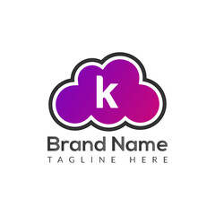 Abstract K letter modern initial lettermarks logo design	