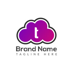 Abstract T letter modern initial lettermarks logo design	
