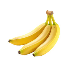 Banana isolated on white or transparent background