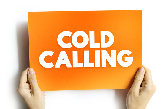 Cold Calling is a technique in which a salesperson contacts individuals who have not previously expressed interest in the offered products or services, text concept on card