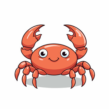 recommend clip art: crab flat vector illustration. crab hand drawing isolated vector illustration