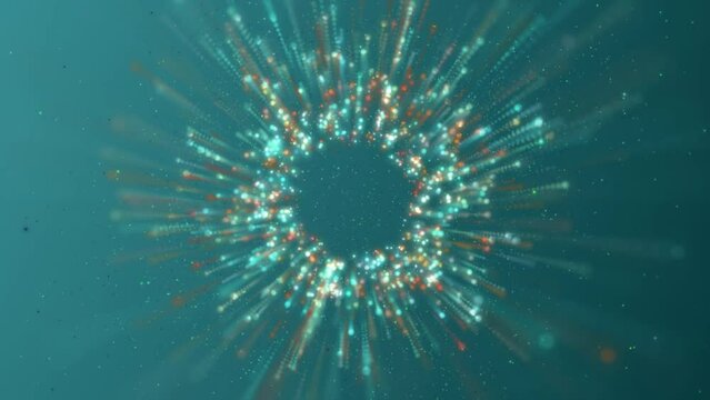 Abstract background with particle animation 