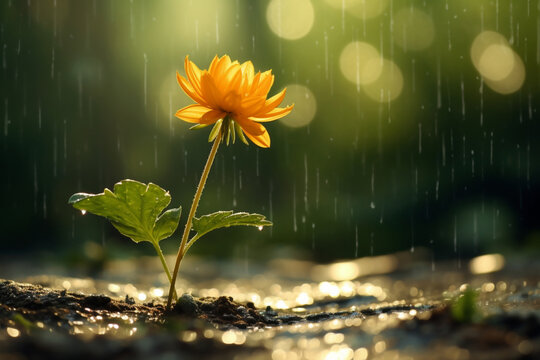 flower in the morning